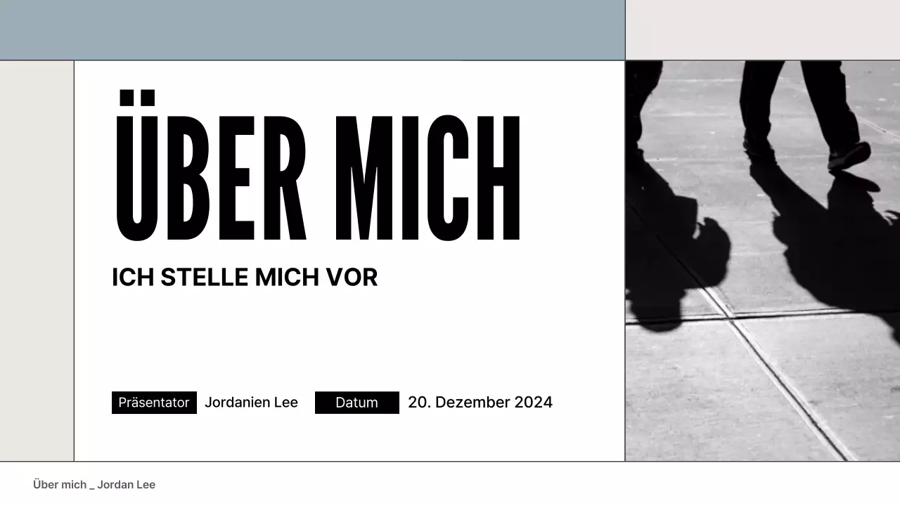 grau blau moderne Profilmappe