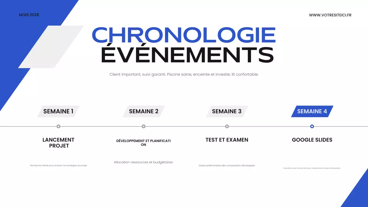 Présentation d'entreprise moderne de couleur bleue