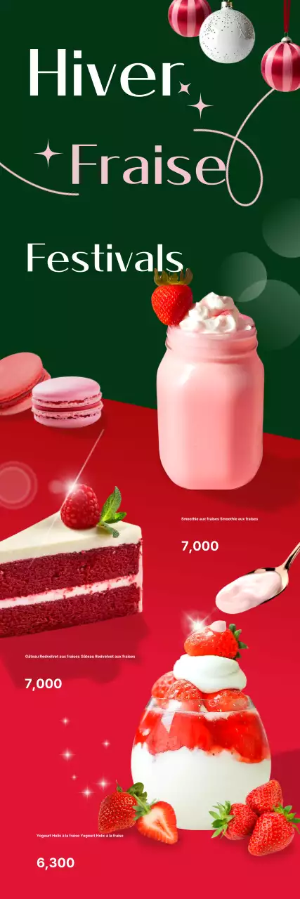 Promouvoir les desserts pop rouges