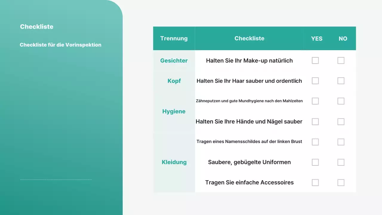 Mint Tidy Orientierungspolitik