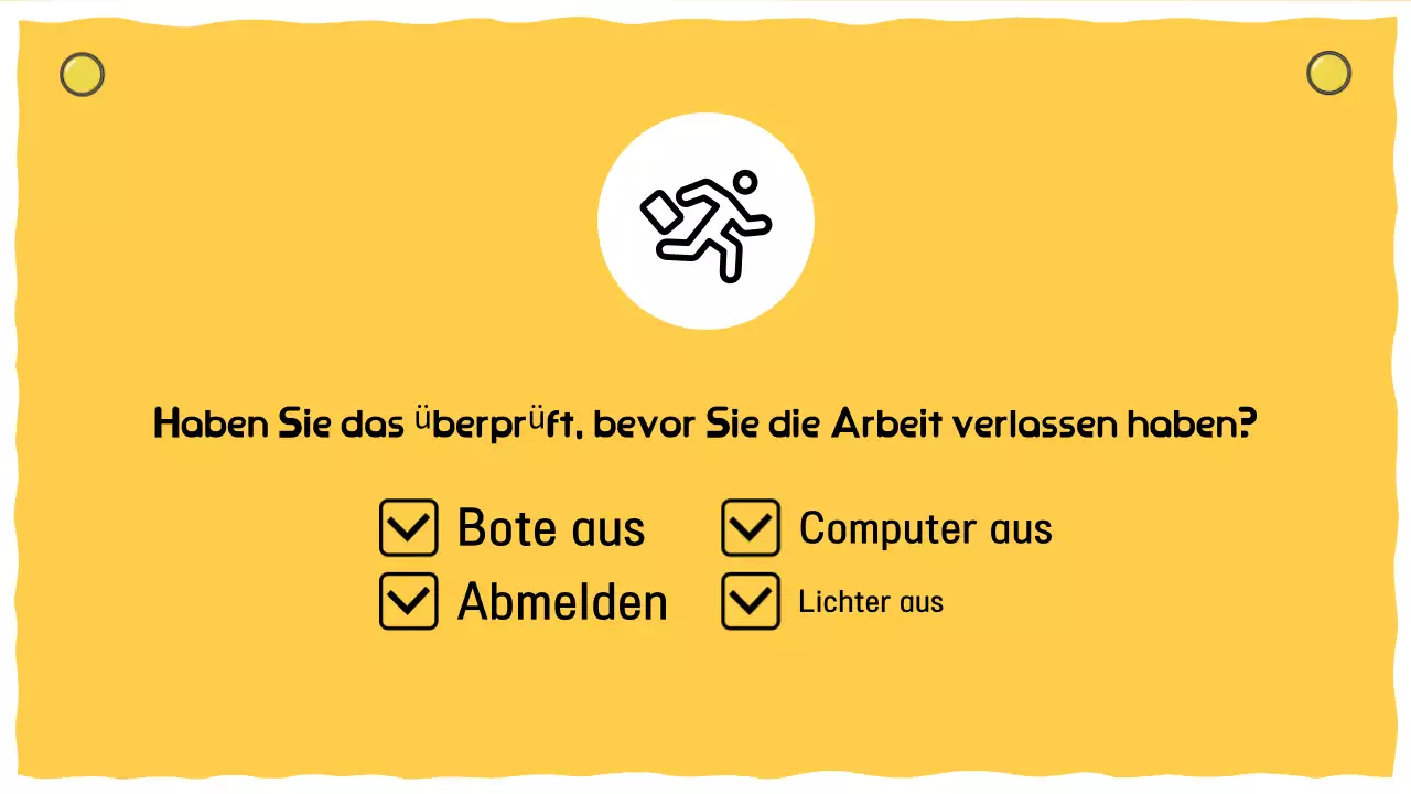 Gelbe kitschige Offline-Ankündigungen