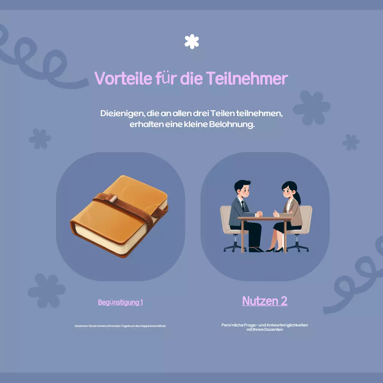 Hellblaue moderne Vortragsankündigungen