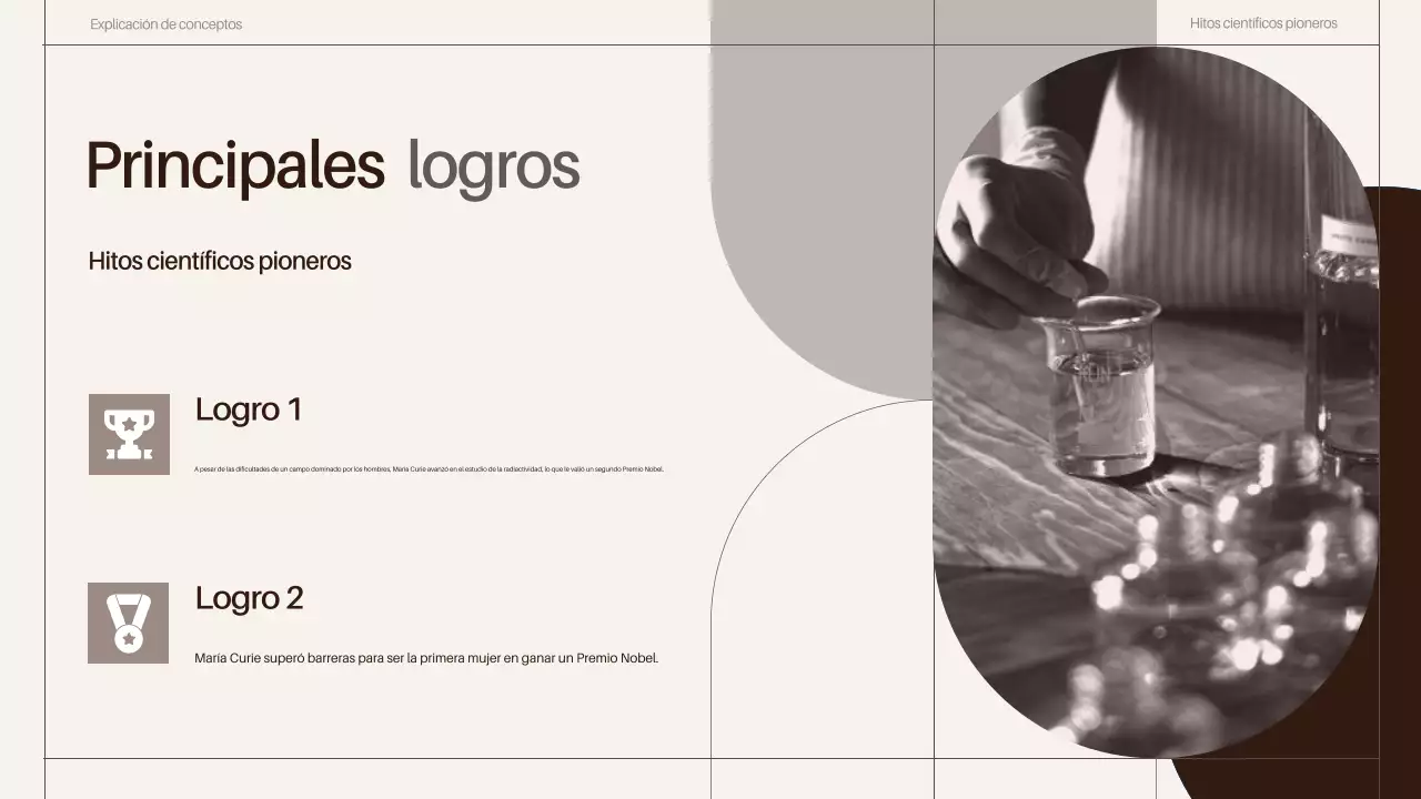 brown classy scientist biographies presentation