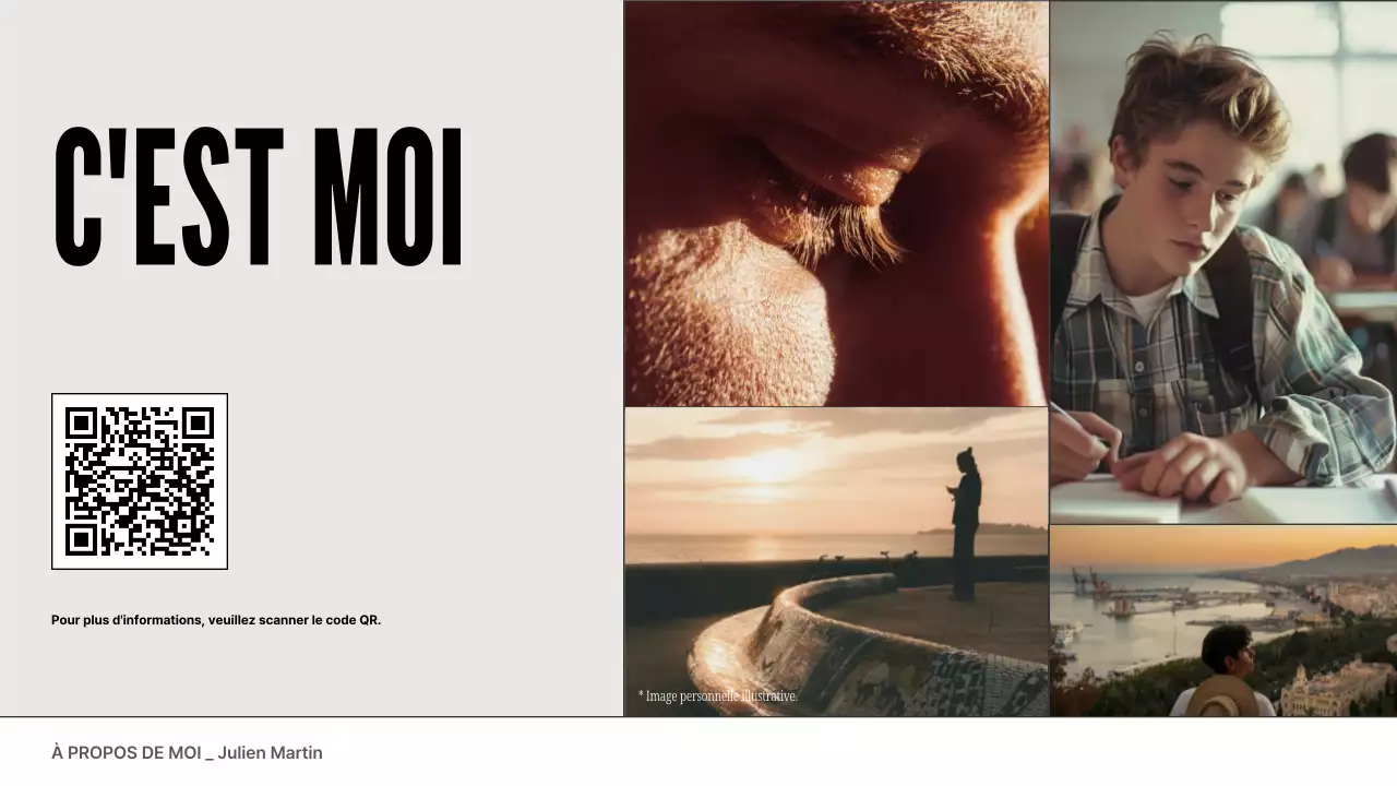 portefeuille de profil moderne gris bleu