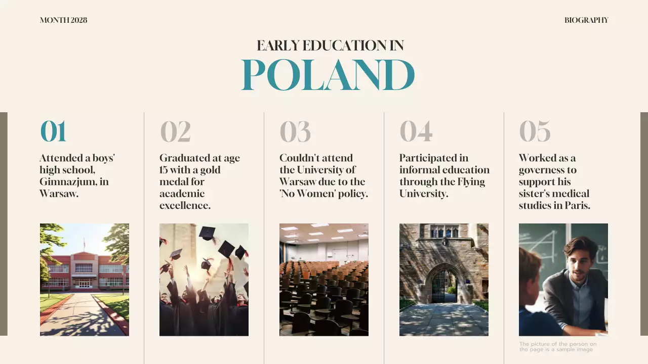 Beige Professional Biography Presentation