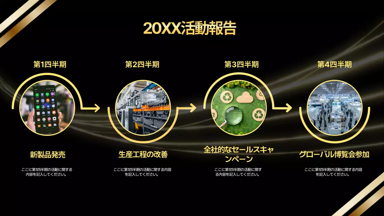 ゴールド ラグジュアリー 表彰式 ポスター プレゼンテーション