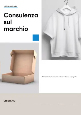 Promozione del marchio moderno bianco