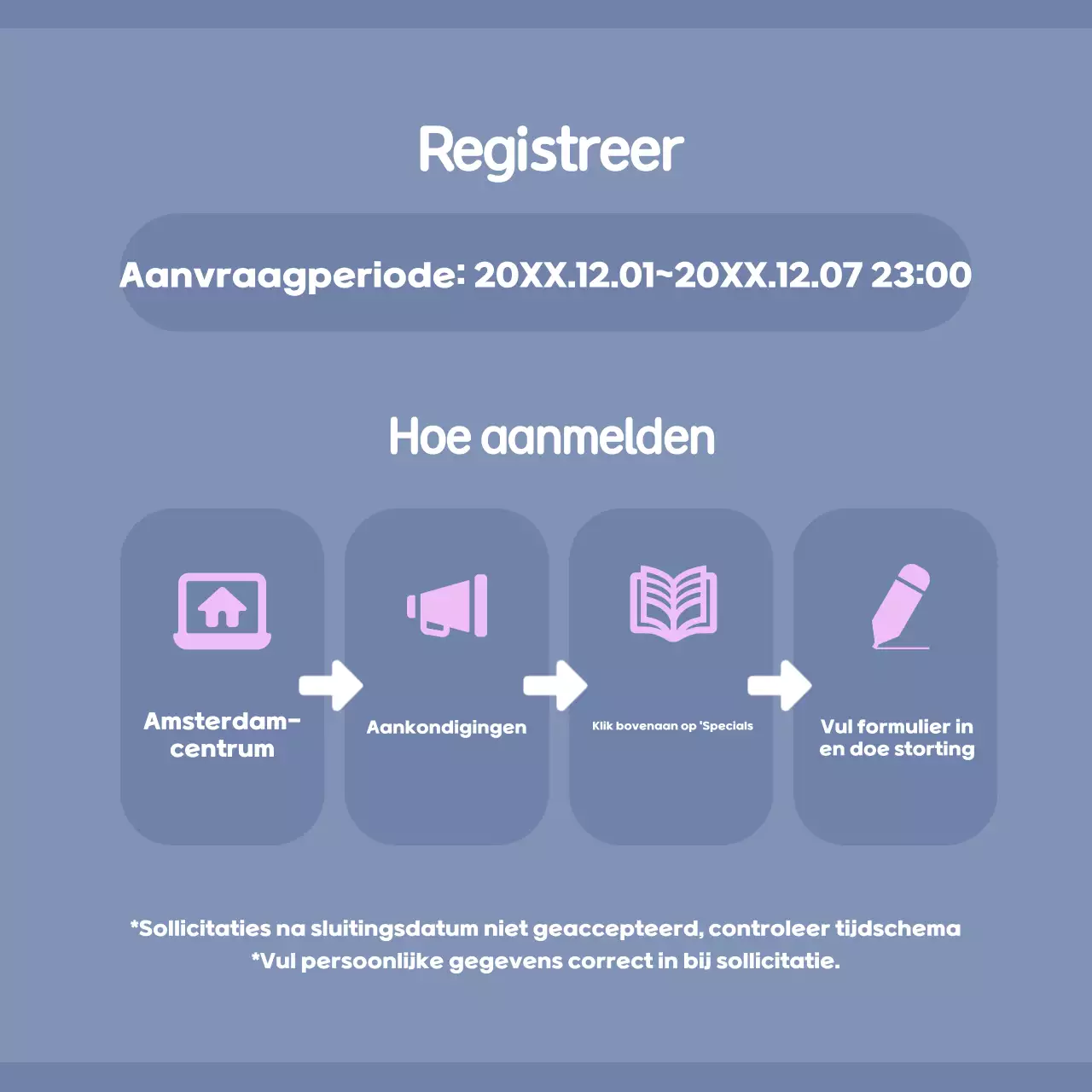 Lichtblauwe moderne aankondigingen voor lezingen