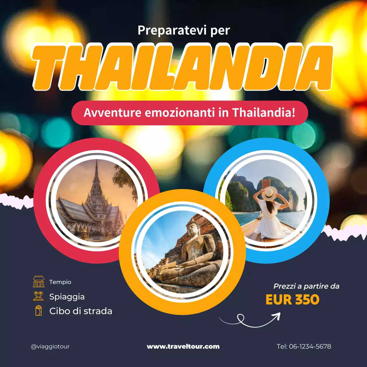 promozione viaggio moderno arancione