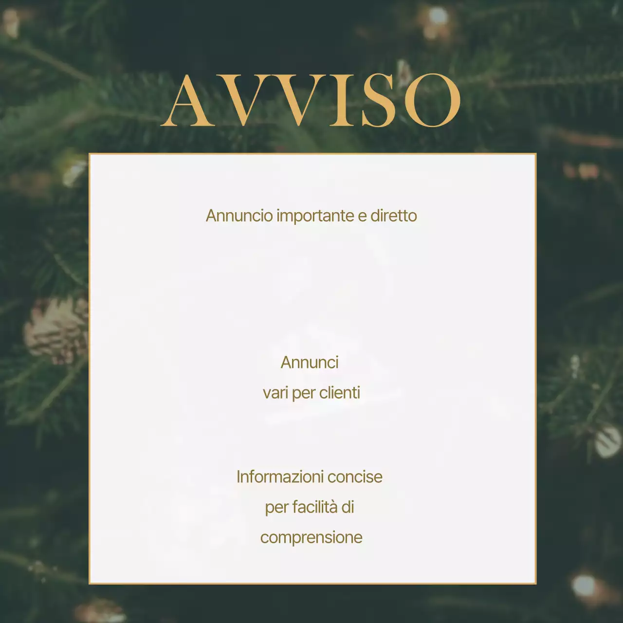 Un classico annuncio di vendita natalizio rosso sui social media