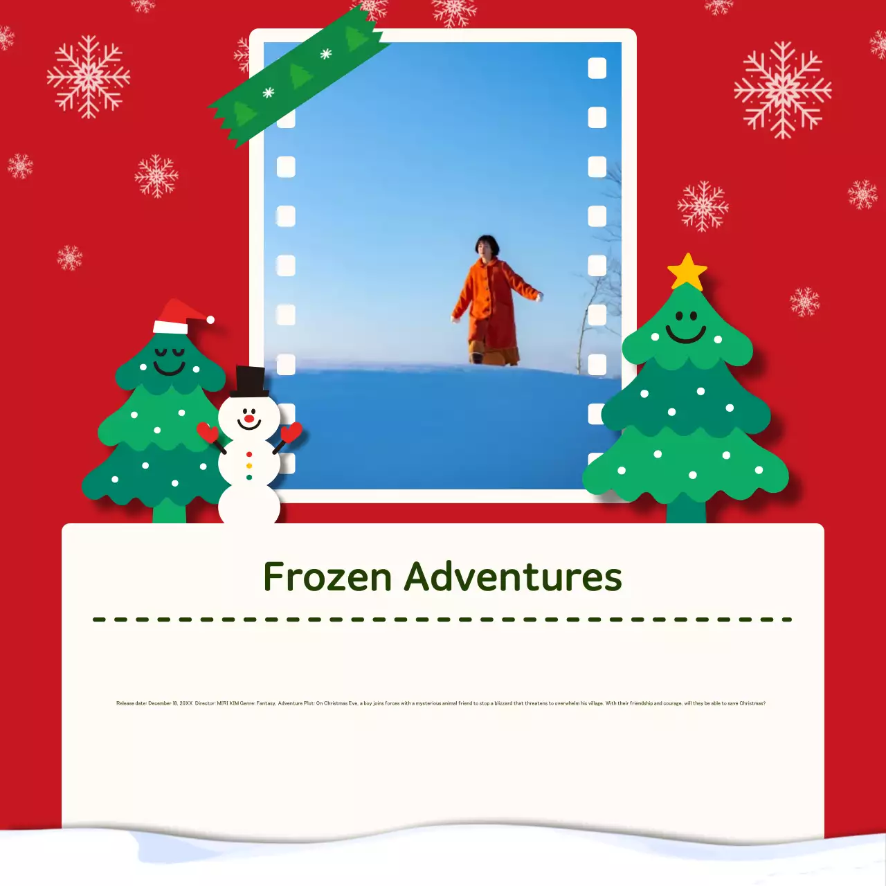 Red Festive Winter Advertisement Instagram Carousel