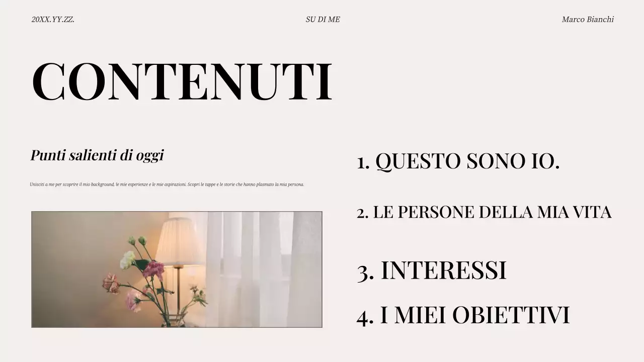 beige moderno passo di auto-introduzione