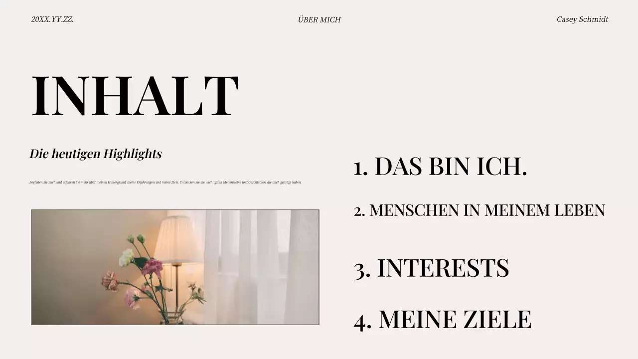 beige moderne Selbstdarstellung Tonhöhe