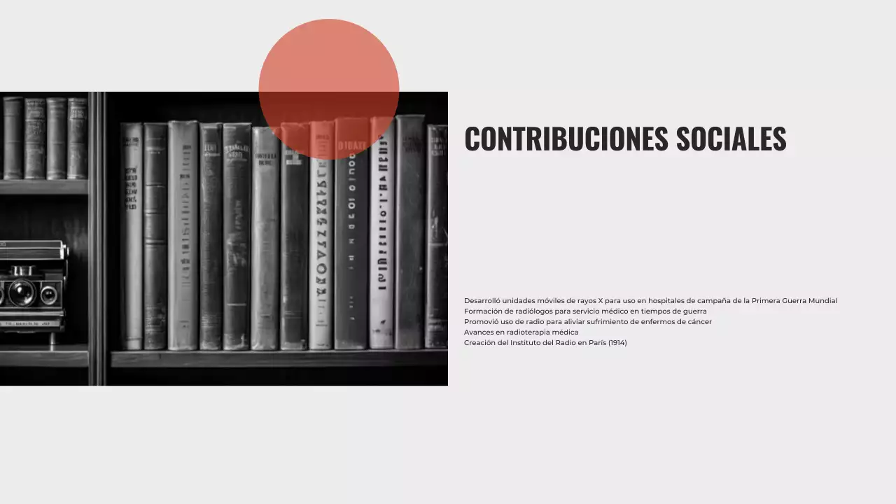 Explorando la vida de Marie Curie Presentación minimalista