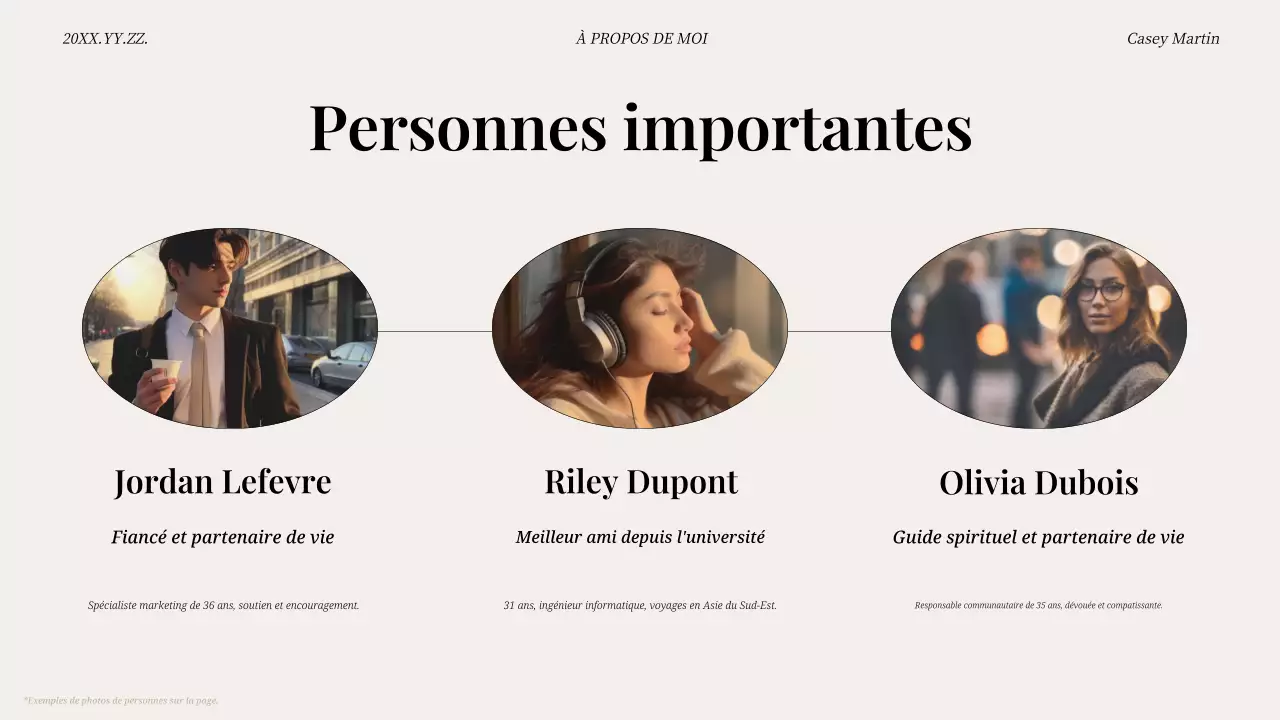 beige moderne pitch d'auto-introduction