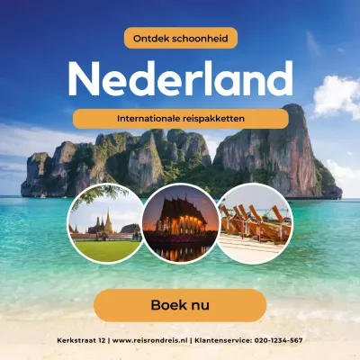 blauwe tropische reis promotie