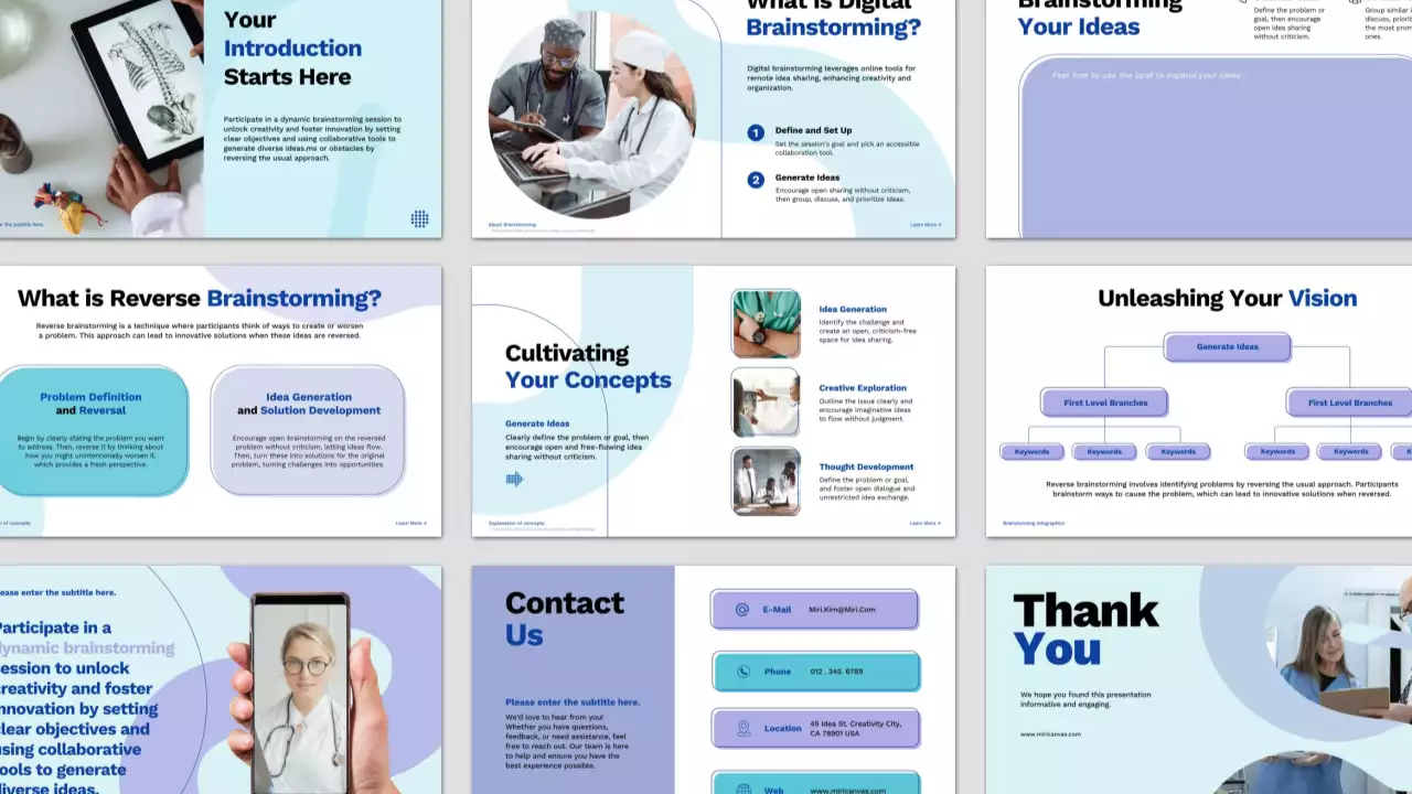 blue creative brainstorming guide