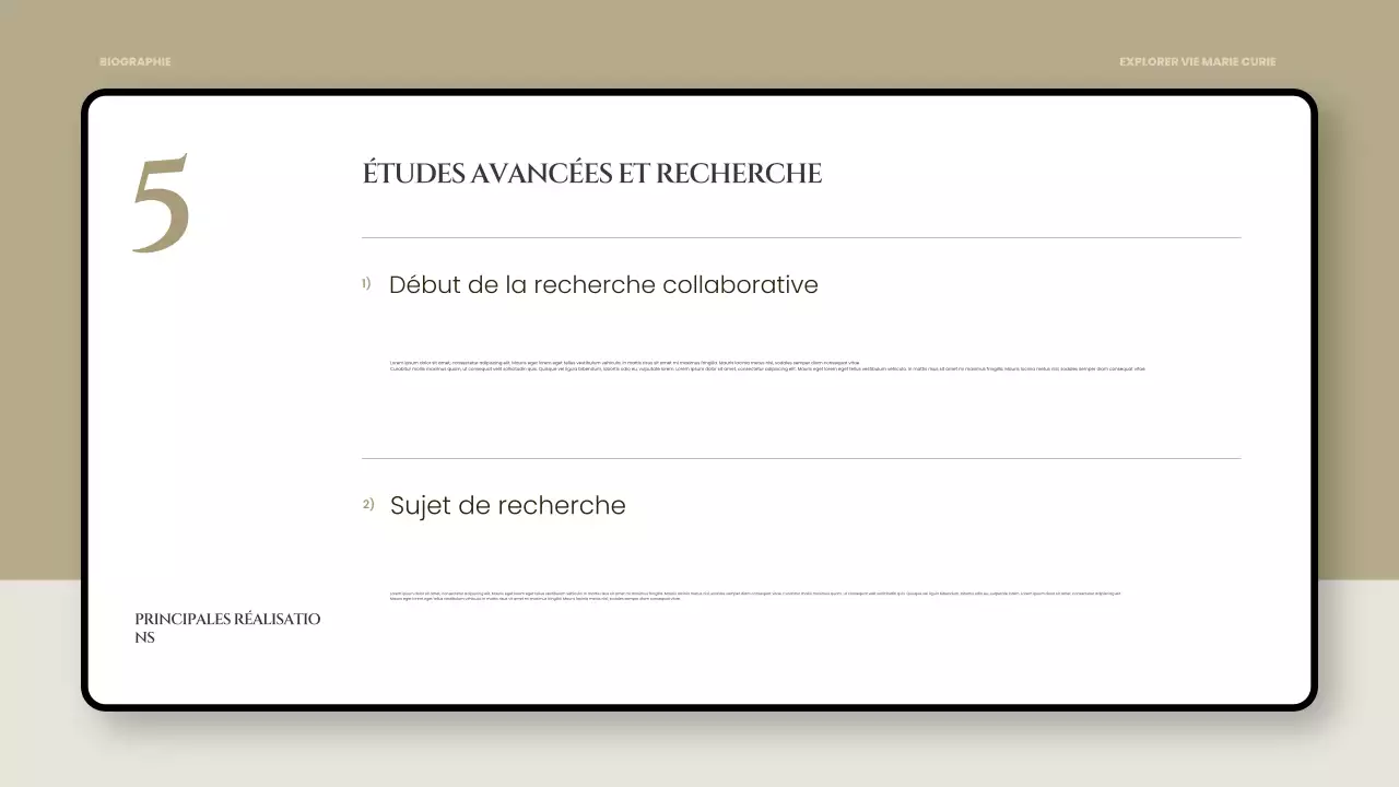 présentation d'une biographie classique noire