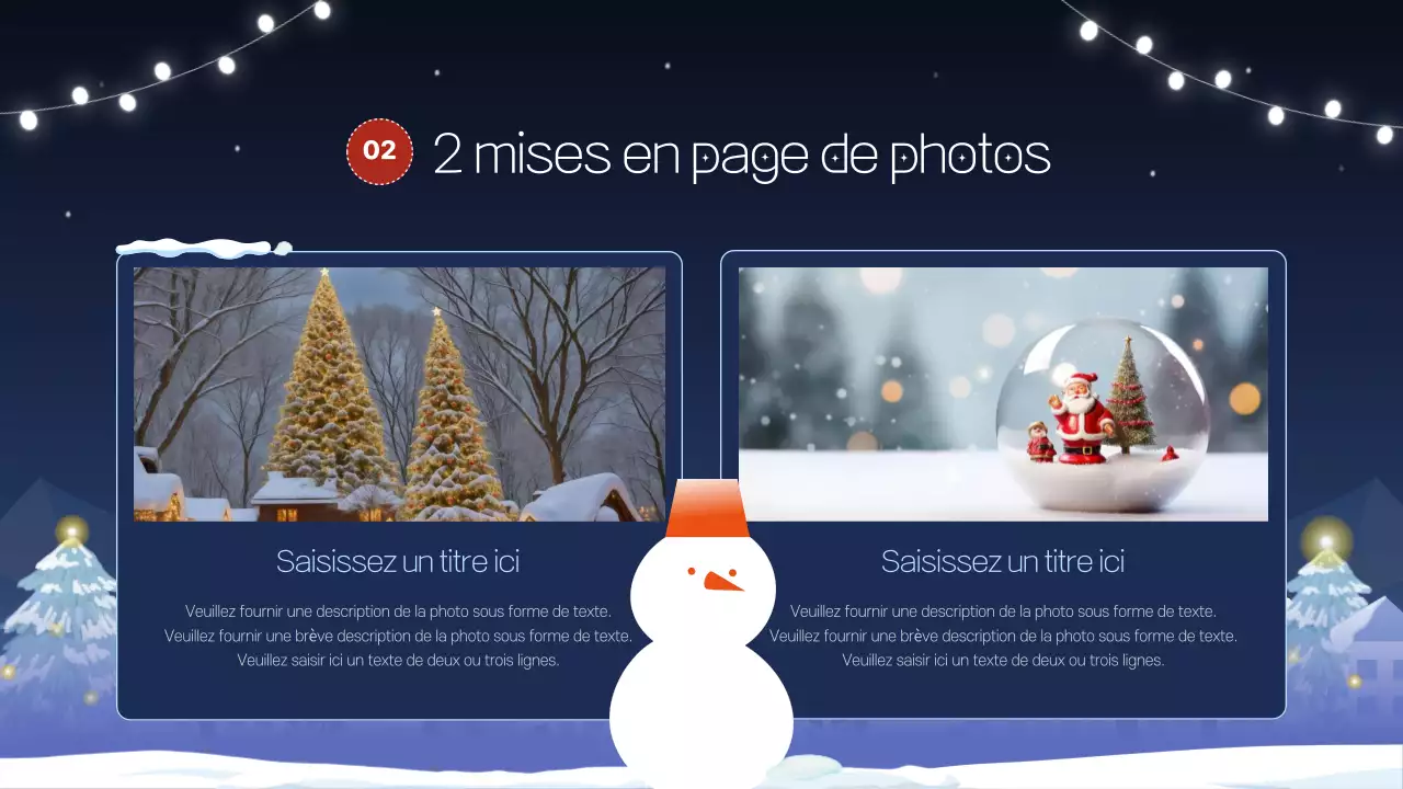 Une jolie présentation en bleu marine et violet