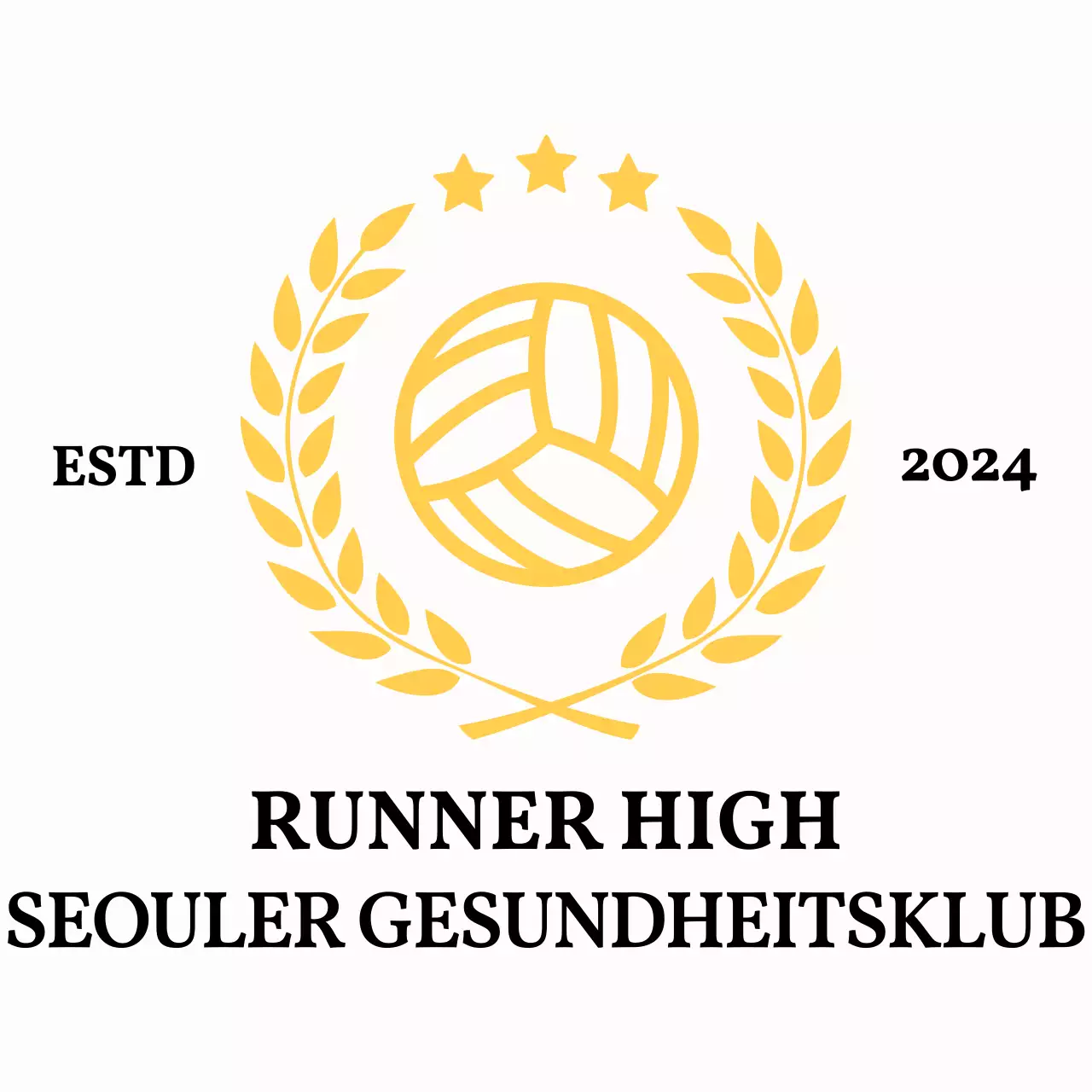 Einfaches Logo eines Sportvereins mit Lorbeeren