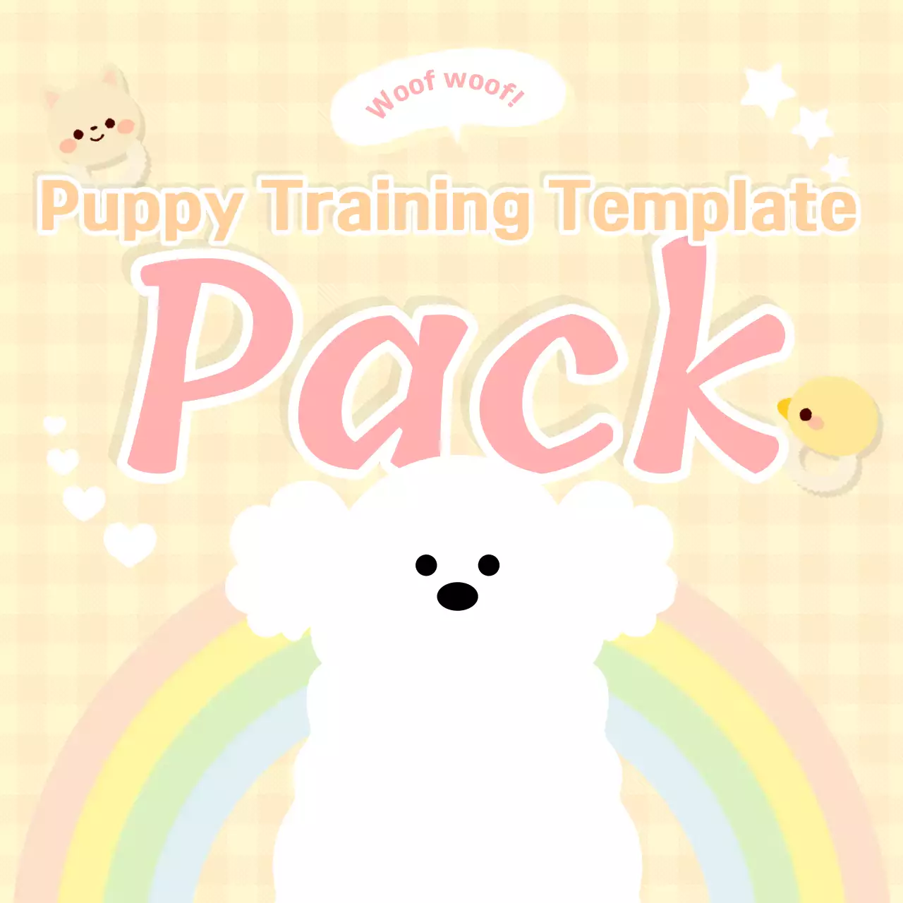 Guia de treinamento para filhotes fofos bege Instagram Carousel