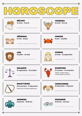 guide de l'horoscope moderne jaune