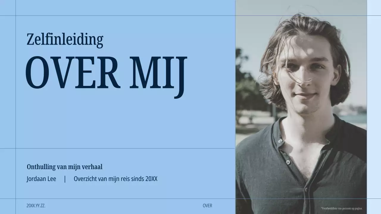 blauw modern zelf-introductie portfolio