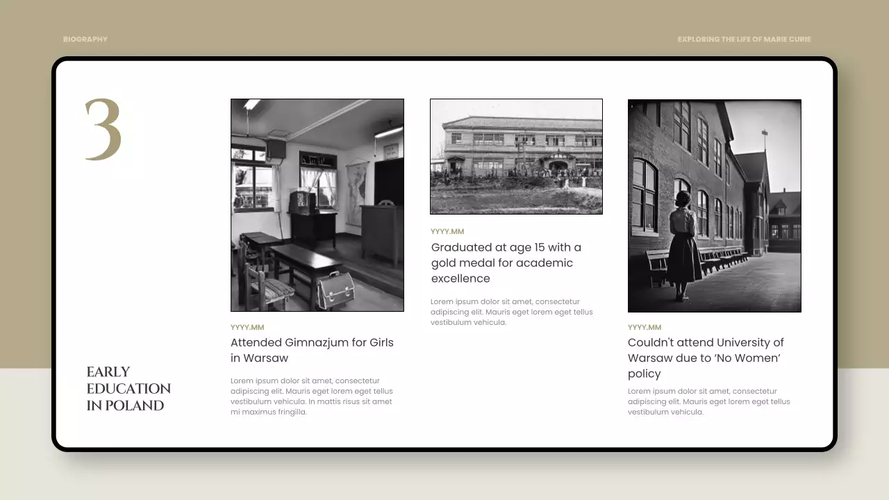 Beige Classic Biography Presentation