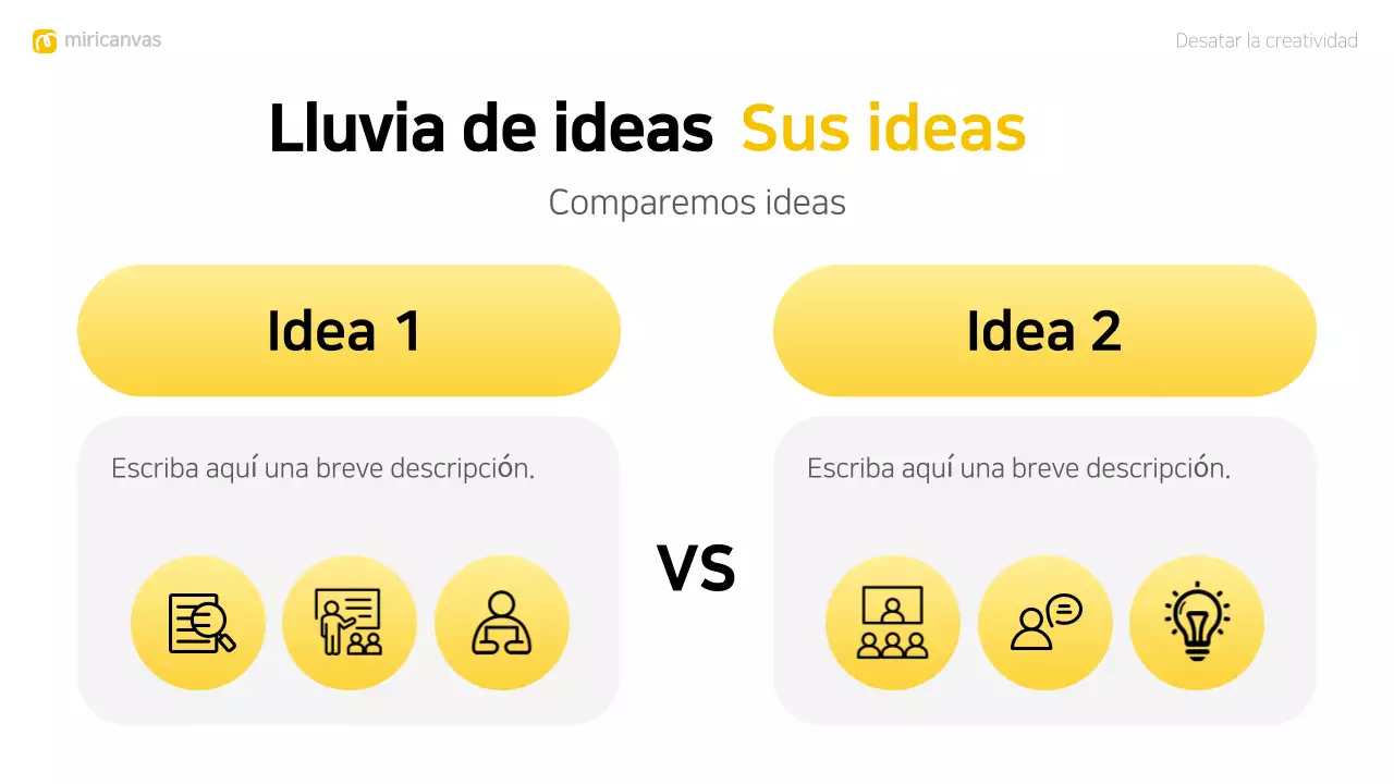 amarillo diseño moderno brainstorming