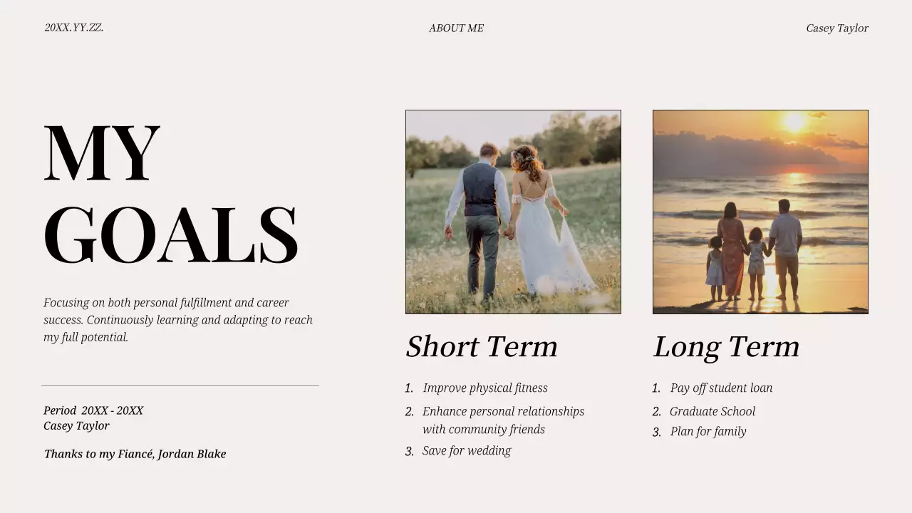 Beige Minimal Self-Introduction Presentation