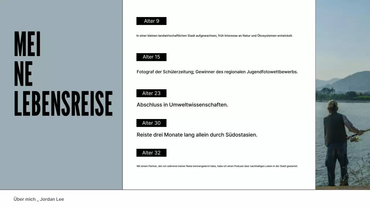 grau blau moderne Profilmappe