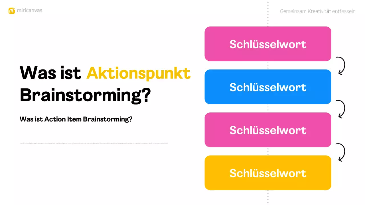 buntes modernes Brainstorming-Layout