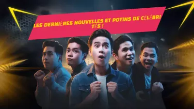 blue trendy celebrity news advertisement