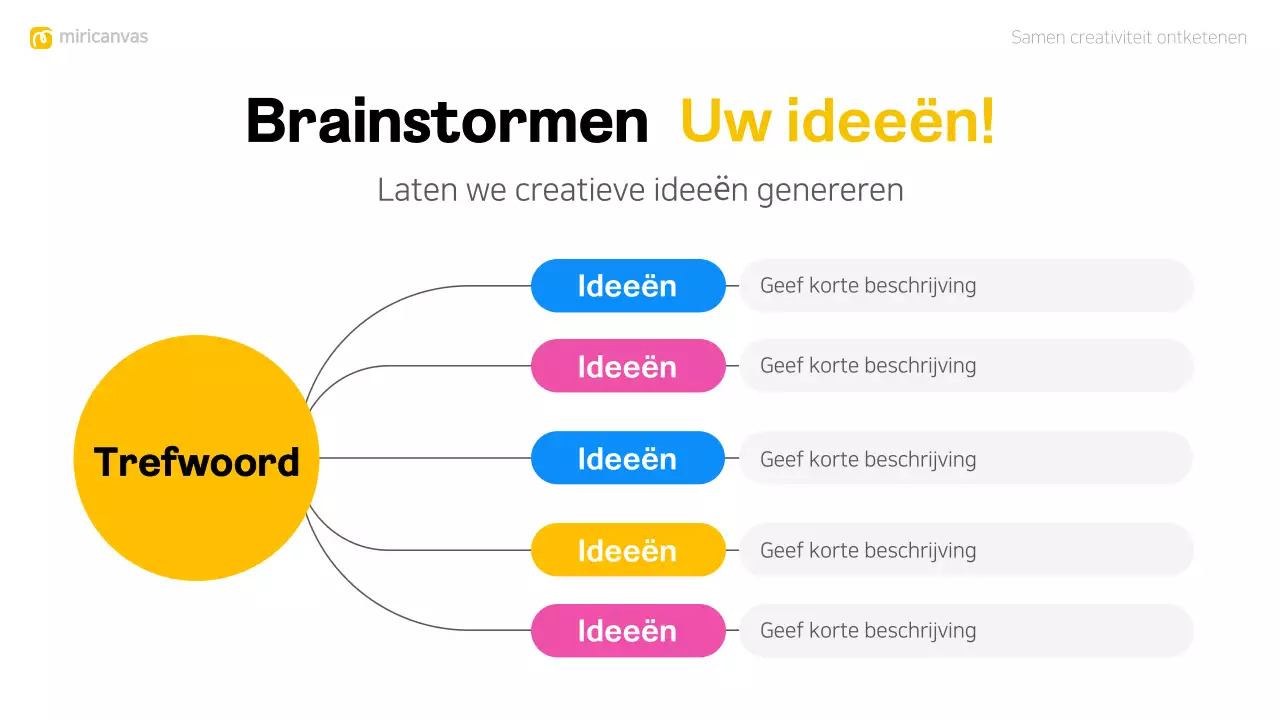 kleurrijke moderne brainstorm layout