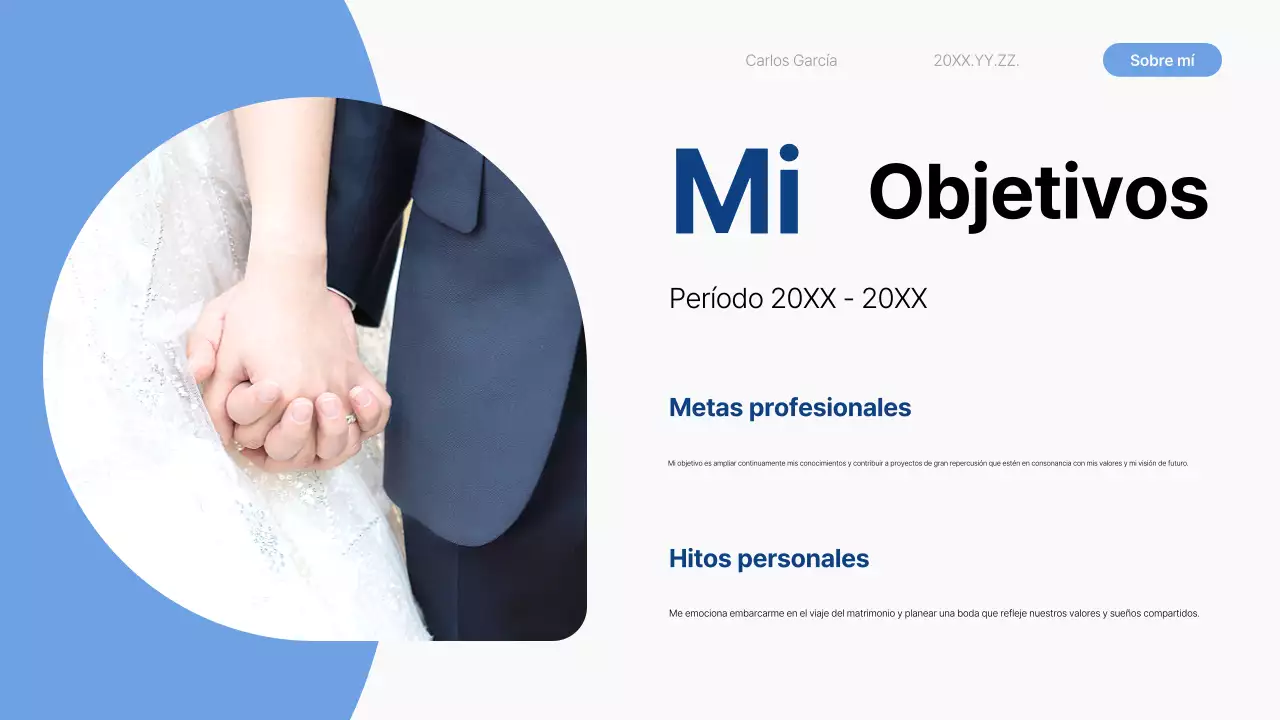 tono de autopresentación blue modern