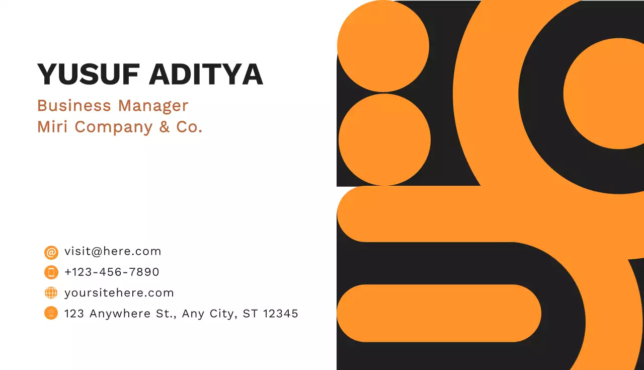 Orange Modern Business Card
