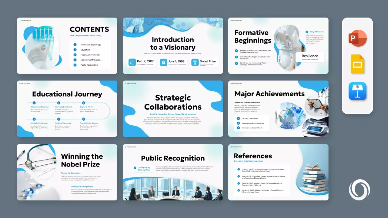 Blue Modern Education Guide Presentation