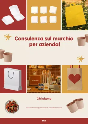 Pubblicità arancione di marca moderna