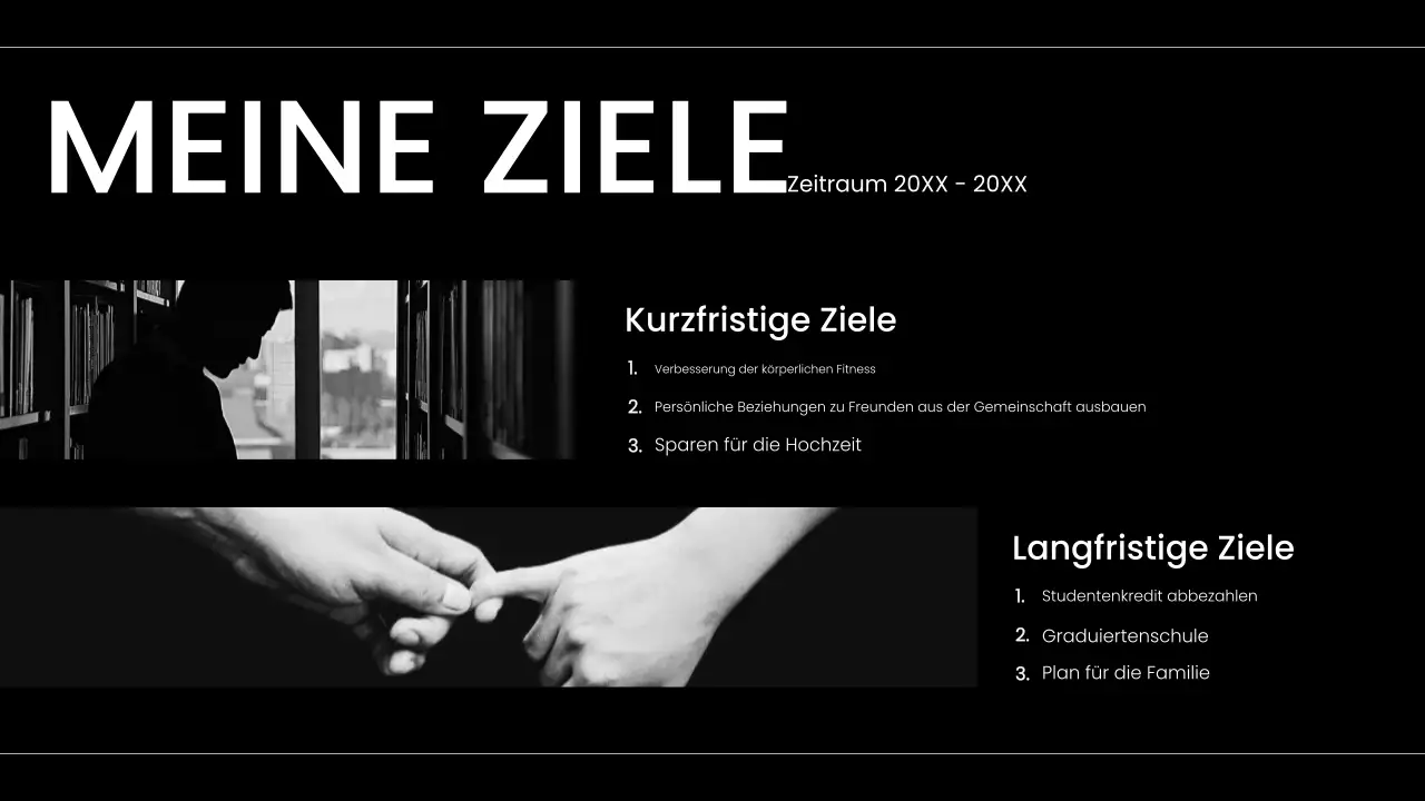 schwarz-weiße moderne Selbstdarstellungsmappe