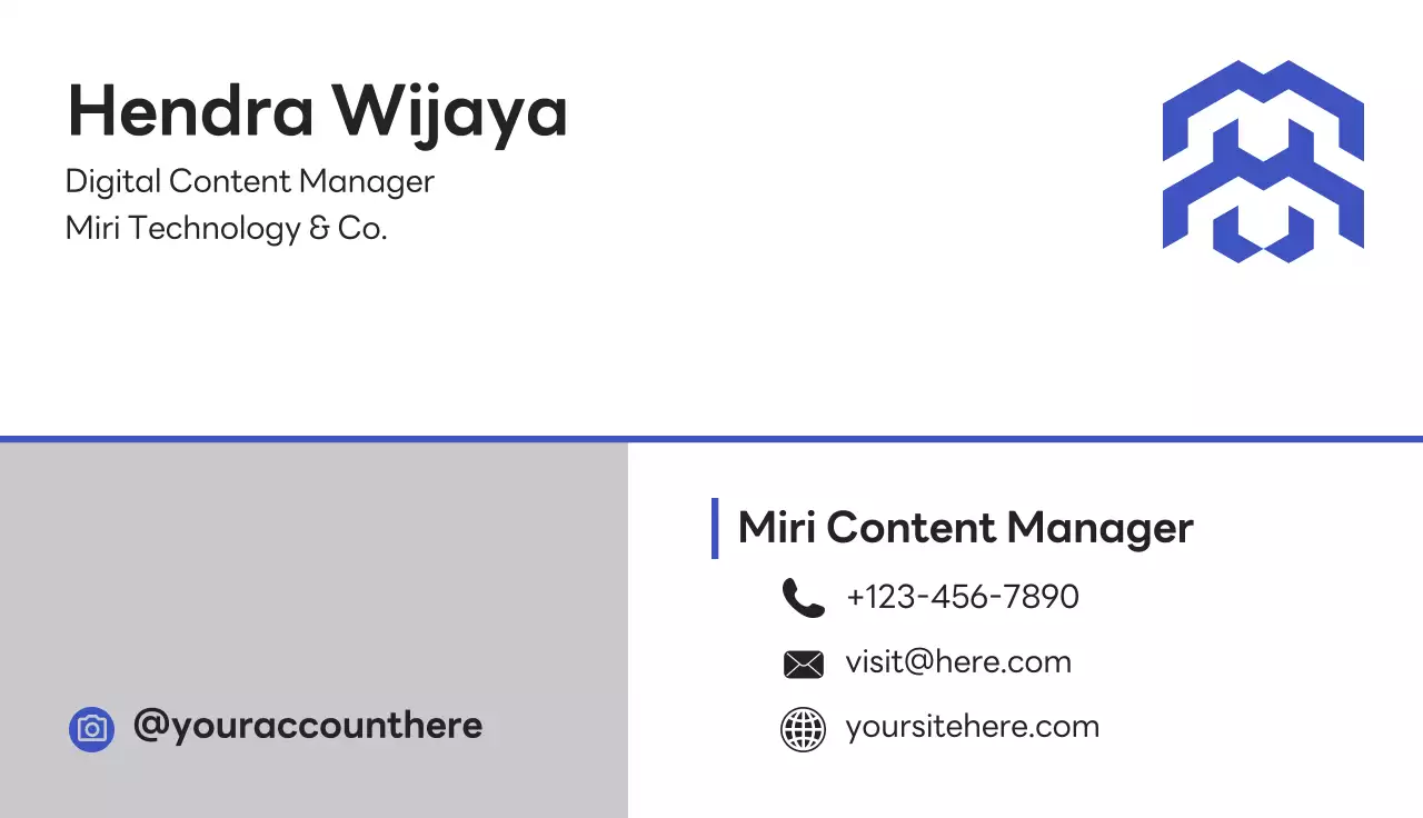 Blue Modern Business Card