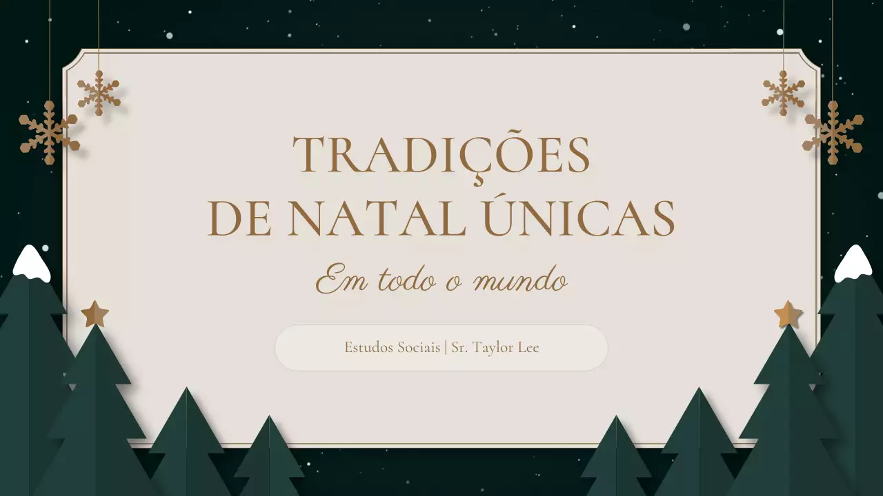 apresentação de feriado tradicional verde