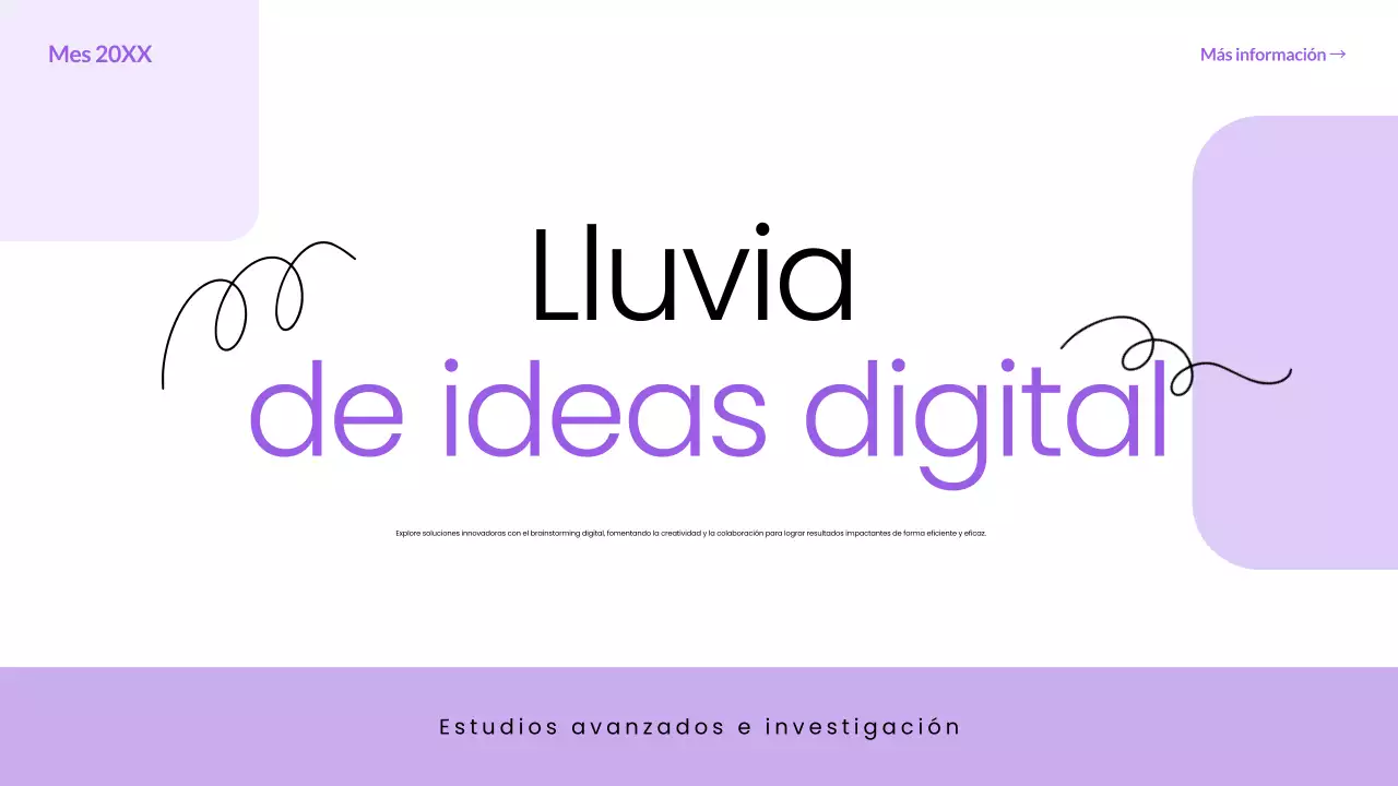 guía básica de brainstorming digital púrpura