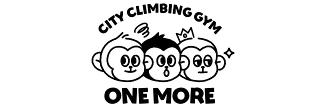 Simple sports logo with three cute monkeys illustration