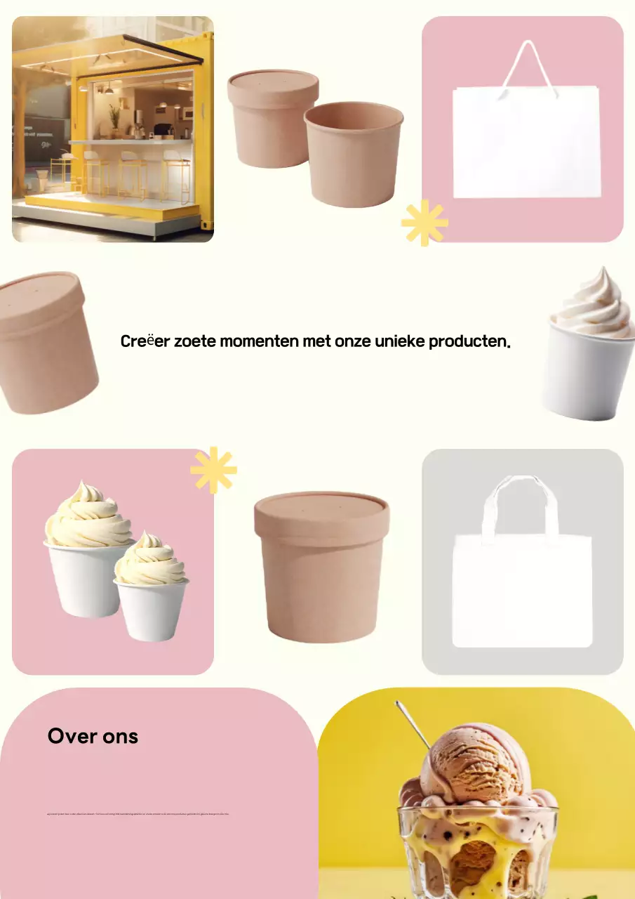 Beige moderne ijs promotie