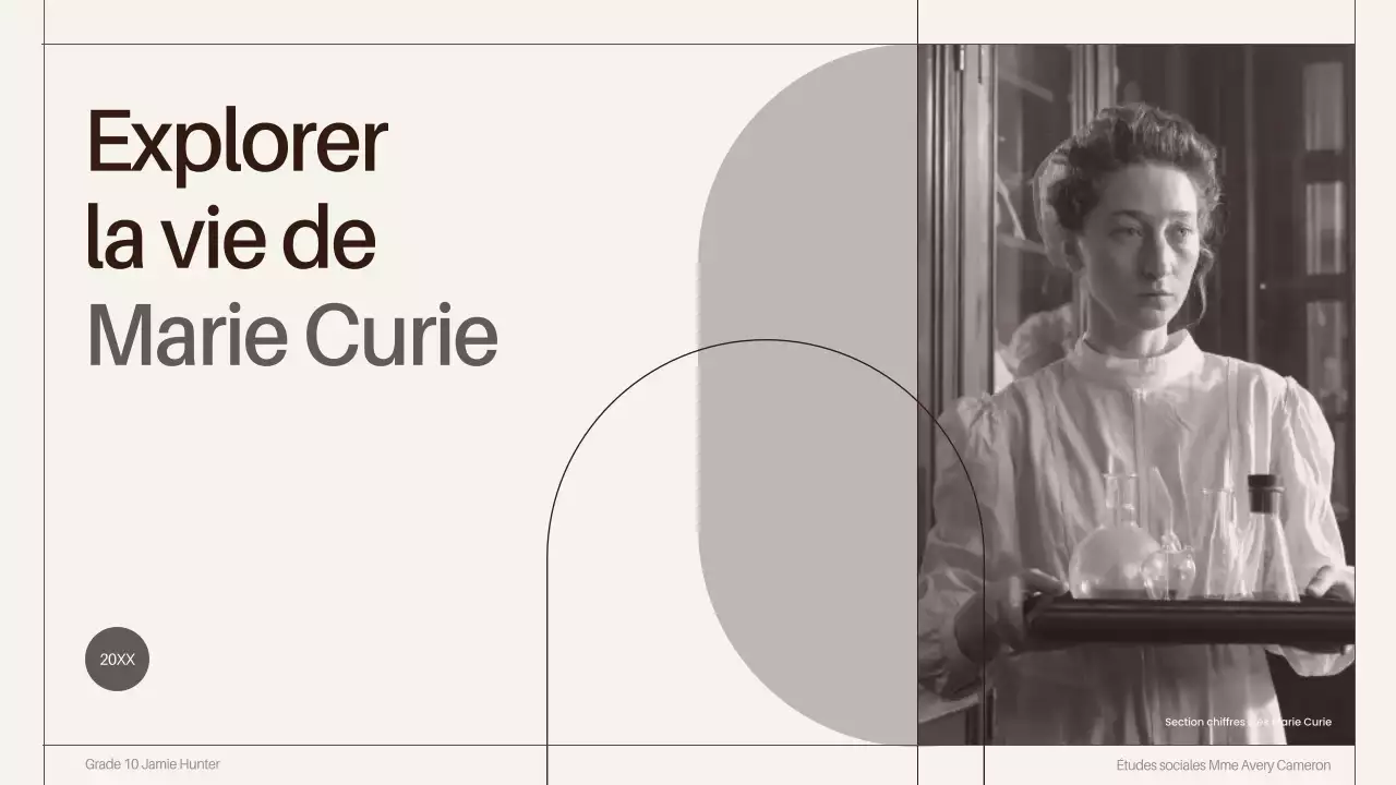 présentation des biographies des scientifiques de la classe brune