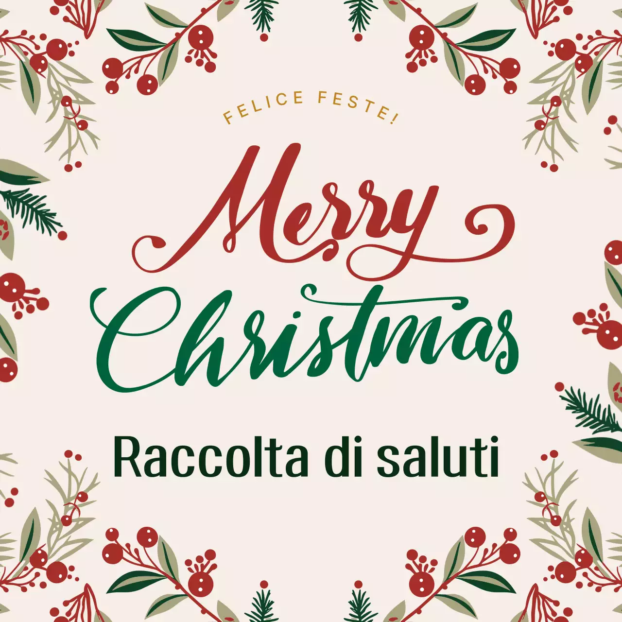 Auguri di Natale classici beige