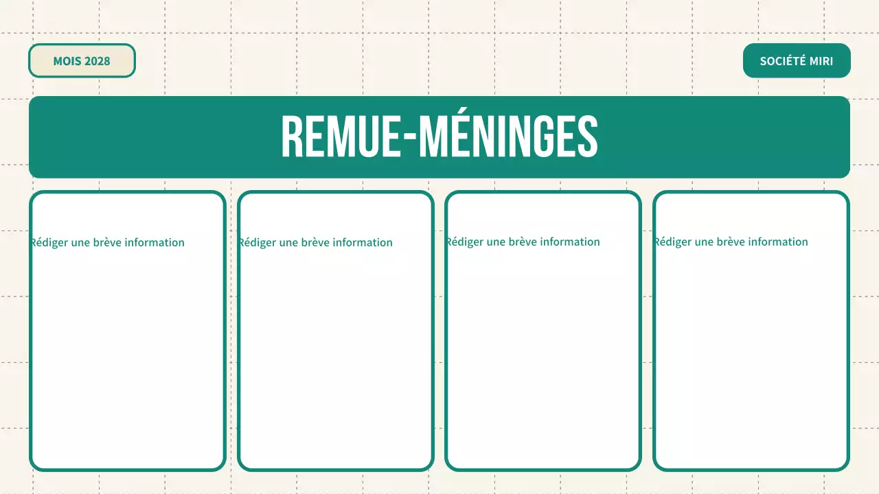 guide de brainstorming vert et moderne