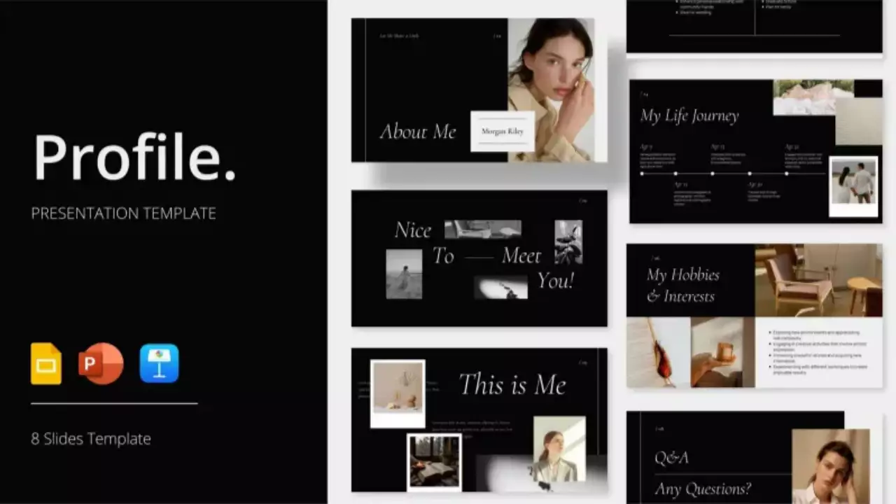 Black Elegant Profile Presentation