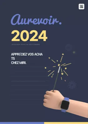 Vœux de Noël modernes en bleu marine