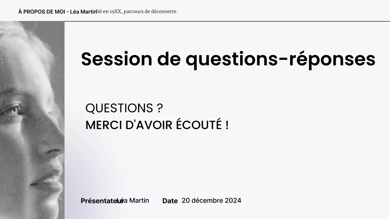 portefeuille de présentation moderne gris blanc